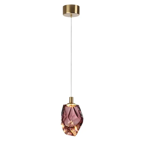 Светильник подвесной Gemme 7113/4LC Odeon Light бордовый на 1 лампу, основание бронзовое в стиле современный классический выдувное фото 3