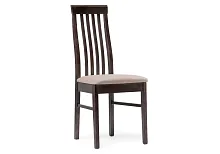 Деревянный стул Рейнир бежевый / орех 528939 Woodville, бежевый/велюр, ножки/массив березы/орех, размеры - ****450*500