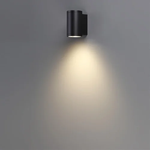 Настенный светильник LED уличный Long 7142/12WL Odeon Light уличный IP65 чёрный на 1 лампу, плафон чёрный в стиле современный хай-тек LED фото 4