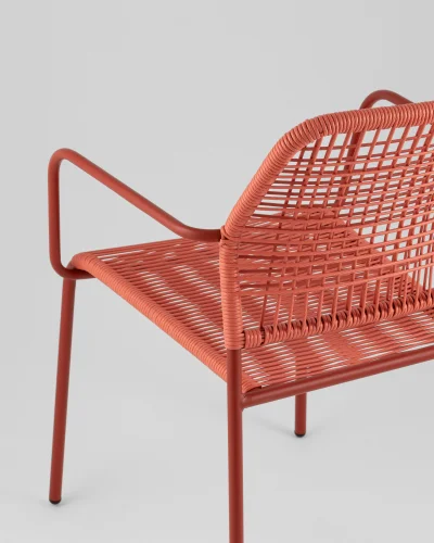 Стул Solaia, красный УТ000039922 Stool Group, красный/ротанг, ножки/металл/красный, размеры - *800**** фото 3