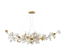 Люстра подвесная Сири 07868-10A,36 Kink Light белая латунь на 10 ламп, основание латунь в стиле флористика современный ветви