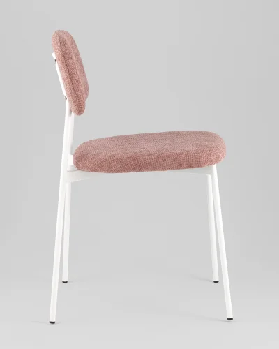 Стул Chao, розовый, белые ножки, 2шт./уп. УТ000039976 Stool Group, розовый/рогожка, ножки/металл/белый, размеры - *780**** фото 6
