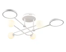 Светильник потолочный LED с пультом FL66229 Ambrella light белый 1 лампа, основание белое в стиле хай-тек модерн с пультом