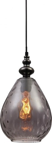 Светильник подвесной лофт Adela TL1171H-01SM Toplight чёрный 1 лампа, основание чёрное в стиле лофт современный выдувное