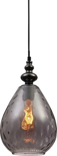 Светильник подвесной лофт Adela TL1171H-01SM Toplight чёрный на 1 лампу, основание чёрное в стиле лофт современный выдувное