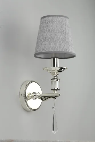 Бра Rivoli OML-64201-01 Omnilux серый на 1 лампа, основание серебряное в стиле классический  фото 4