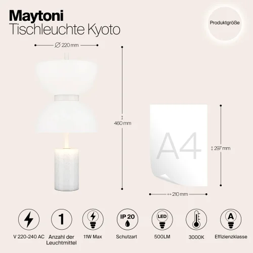 Настольная лампа LED Memory MOD178TL-L11W3K Maytoni белая на 1 лампу, основание белое металл в стиле современный арт-деко фото 11