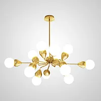 Люстра потолочная FABRON L12 193018-23 ImperiumLoft белая на 12 ламп, основание латунь в стиле современный 