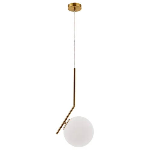 Светильник подвесной Bolla-Unica A1923SP-1AB Arte Lamp белый на 1 лампу, основание античное бронза в стиле современный шар