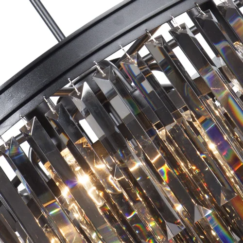 Люстра подвесная V5155-1/6+3+1 Vitaluce серая чёрная на 10 ламп, основание чёрное в стиле классический современный фото 2 Люстра подвесная V5155-1/6+3+1 Vitaluce серая чёрная на 10 ламп, основание чёрное в стиле классический современный фото 2