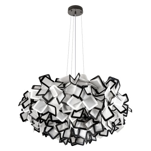 Люстра подвесная Слизия / Clizia 10231/780 Black LOFT IT чёрная белая на 5 ламп, основание в стиле 