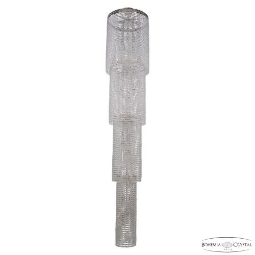 Люстра каскадная хрустальная 83301/50IV-250 Ni Bohemia Ivele Crystal прозрачная на 28 ламп, основание никель в стиле современный классический r