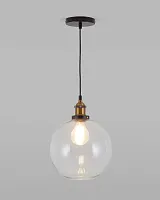 Светильник подвесной Single V10542-1P Moderli прозрачный 1 лампа, основание чёрное в стиле современный 