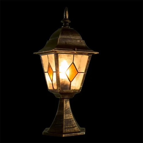 Парковый светильник BERLIN A1014FN-1BN Arte Lamp уличный IP44 чёрный 1 лампа, плафон прозрачный в стиле классический E27 фото 2