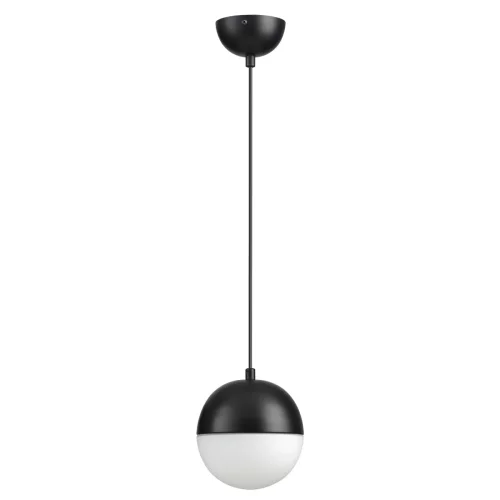 Светильник подвесной Pinga 4958/1 Odeon Light белый 1 лампа, основание чёрное в стиле модерн шар