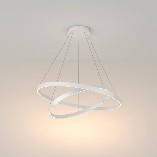 Светильник подвесной LED Rim MOD058PL-L74W3K Maytoni белый 1 лампа, основание белое в стиле хай-тек современный кольца