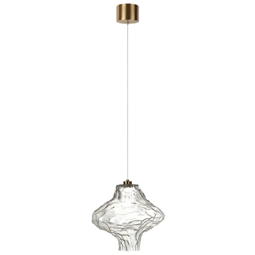 Светильник подвесной LED Ordi 5107/3LA Odeon Light прозрачный на 1 лампу, основание античное бронза в стиле арт-деко современный фото 3