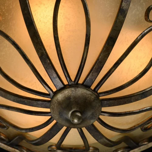 Светильник потолочный Айвенго 669011203 Chiaro жёлтый 3 лампы, основание античное бронза в стиле кантри  фото 7
