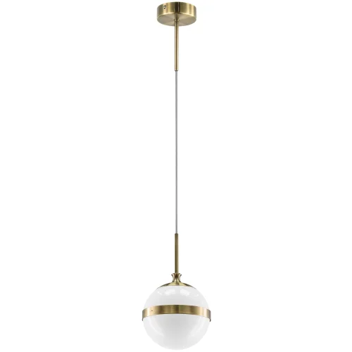 Светильник подвесной Globo 813111 Lightstar белый 1 лампа, основание бронзовое в стиле арт-деко шар