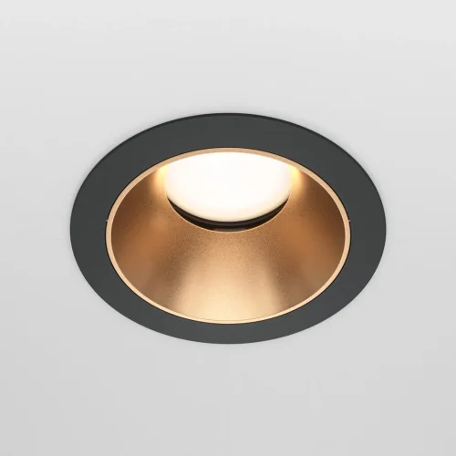 Светильник точечный Share DL051-U-1BMG Maytoni чёрный золотой 1 лампа, основание чёрное в стиле современный хай-тек  фото 5