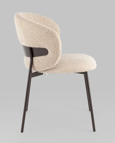 Стул Блейз букле капучино, каркас серо-коричневый УТ000039642 Stool Group, коричневый бежевый/букле, ножки/металл/чёрный, размеры - ***** фото 3