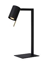 Настольная лампа Lesley 03525/01/30 Lucide чёрная 1 лампа, основание чёрное металл в стиле современный 