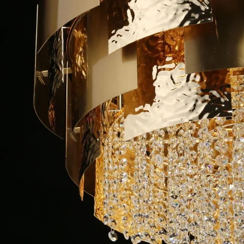 Люстра потолочная Кармен 394011924 Chiaro прозрачная золотая на 24 лампы, основание золотое в стиле классический  фото 3