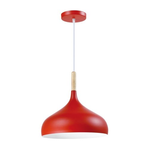 Светильник подвесной Eline V1292-1P Moderli красный 1 лампа, основание красное в стиле скандинавский 
