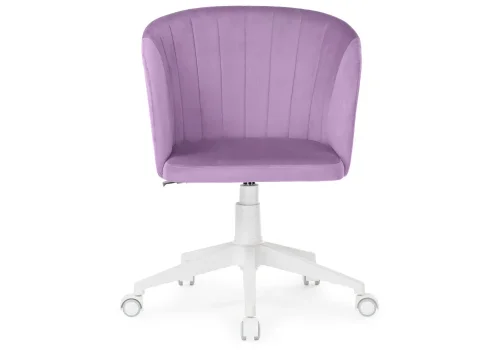 Компьютерное кресло Тибо сиреневый 464216 Woodville, фиолетовый/велюр, ножки/пластик/белый, размеры - *900***600*600 фото 2