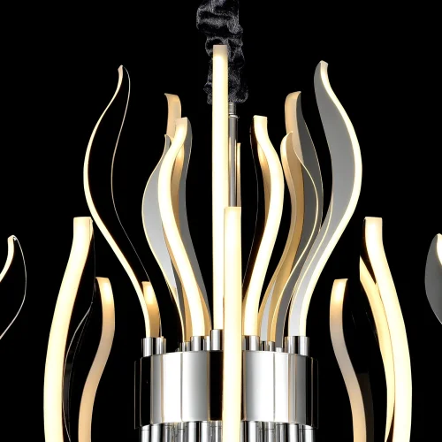 Люстра подвесная LED  VERSAILLES 5560 Mantra хром на 1 лампа, основание чёрное в стиле современный хай-тек минимализм  фото 6
