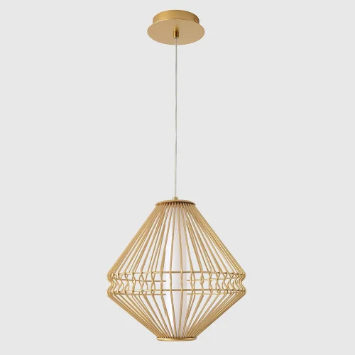 Светильник подвесной LED CUADRA SP15W LED GOLD Crystal Lux белый на 1 лампу, основание золотое в стиле современный 