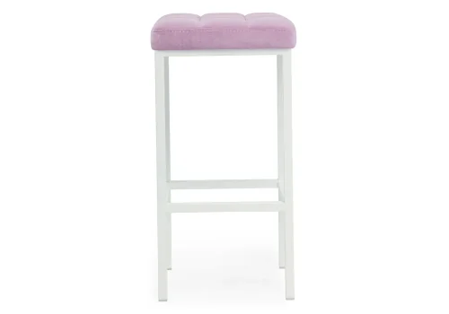 Барный стул Лофт катания лаванда / белый матовый 507427 Woodville, розовый/велюр, ножки/металл/белый, размеры - ****350*350 фото 2
