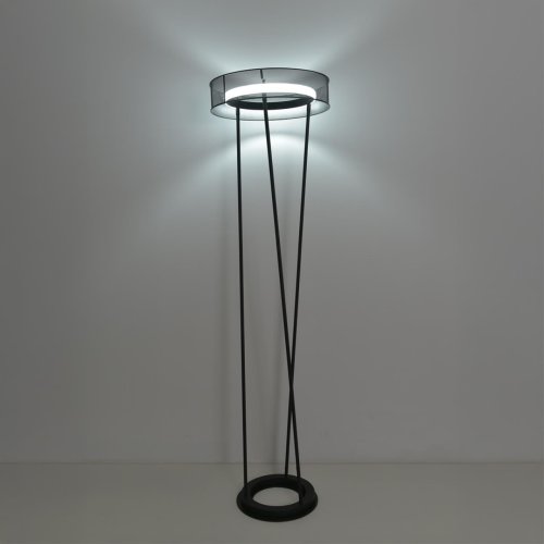 Торшер LED Alva 8370/30FL Lumion чёрный на 1 лампу, основание чёрное в стиле лофт фото 5