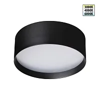 Светильник накладной LED с переключателем цветовой температуры Orbis 359599 Novotech белый чёрный на 1 лампу, основание чёрное в стиле современный хай-тек круглый