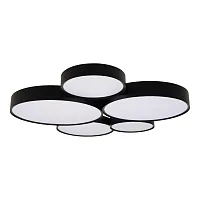 Люстра потолочная LED Drum 10218 Black LOFT IT чёрная на 1 лампа, основание чёрное в стиле современный 