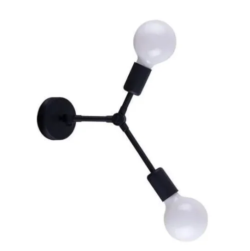 Бра Twig 9141-NW Nowodvorski без плафона на 2 лампы, основание чёрное в стиле скандинавский 