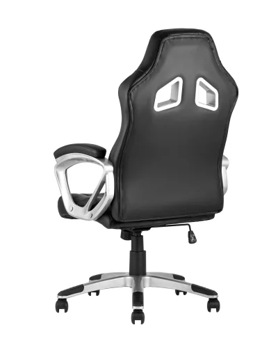 Кресло спортивное TopChairs Continental, черное УТ000004571 Stool Group, чёрный/экокожа, ножки/металл/хром, размеры - ****640*650 фото 5