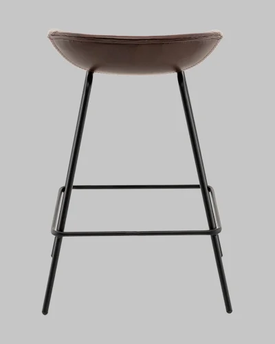 Стул полубарный Фуриоса экокожа коричневый УТ000041269 Stool Group, коричневый/экокожа, ножки/металл/чёрный, размеры - ***** фото 4