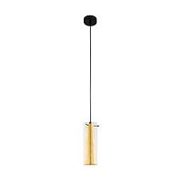 Светильник подвесной Pinto Gold 97651 Eglo прозрачный золотой 1 лампа, основание чёрное в стиле современный 