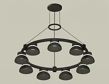 Светильник подвесной XR92051701 Ambrella light чёрный 9 ламп, основание чёрное в стиле хай-тек модерн 