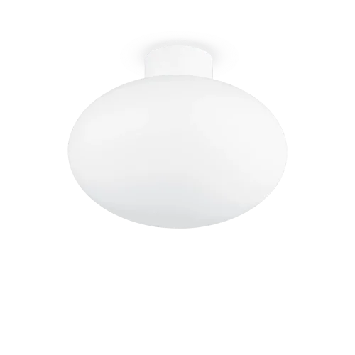 Потолочный светильник CLIO MPL1 BIANCO Ideal Lux уличный IP44 белый 1 лампа, плафон белый в стиле современный E27