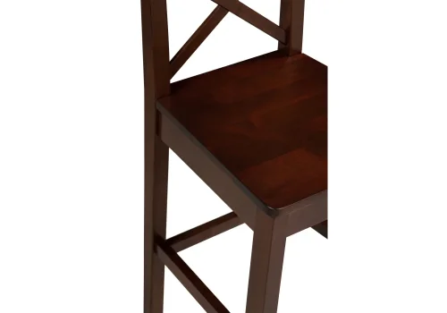 Полубарный стул Алзе темный орех 527071 Woodville, коричневый/, ножки/массив березы дерево/орех, размеры - ****400*450 фото 6