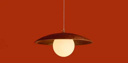 Светильник подвесной Albero FR5589PL-01T1 Freya коричневый белый на 1 лампу, основание латунь в стиле современный кантри фото 6