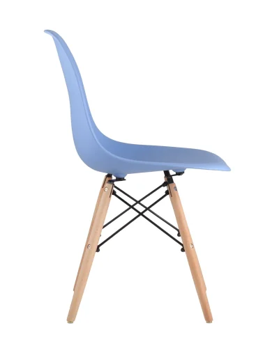 Cтул Ееймс, голубой, 4шт./уП. (набор) УТ000005351 Stool Group, голубой/пластик, ножки/дерево/коричневый, размеры - ****460*530 фото 5