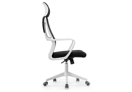 Компьютерное кресло Golem black / white 15333 Woodville, чёрный/сетка ткань, ножки/металл/белый, размеры - *550***680*630 фото 4
