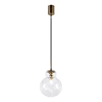 Светильник подвесной Ortus 4267-1P Favourite прозрачный 1 лампа, основание латунь в стиле современный 