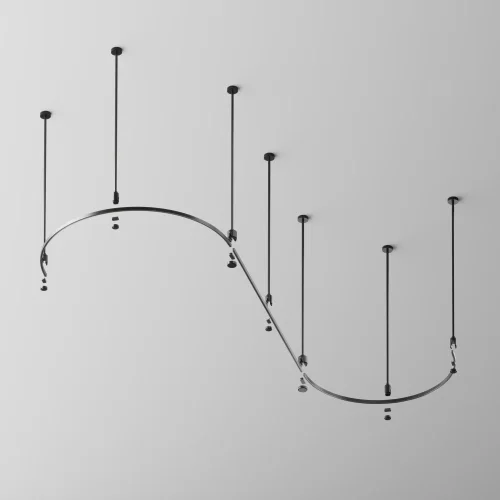 Шинопровод полукруг 800мм Magnetic trаck system Flarity TRX154-SR-D800-B Maytoni чёрный в стиле для светильников серии Magnetic trаck system Flarity шинопровод flarity магнитная фото 5
