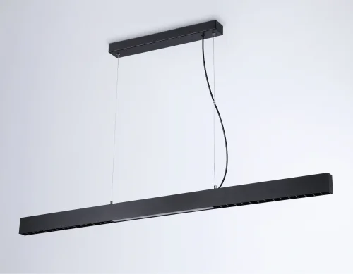 Светильник подвесной LED FL5966 Ambrella light чёрный 1 лампа, основание чёрное в стиле современный хай-тек линейный фото 2