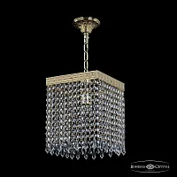 Светильник подвесной 19202/20IV G Drops Bohemia Ivele Crystal прозрачный 1 лампа, основание золотое в стиле классика drops