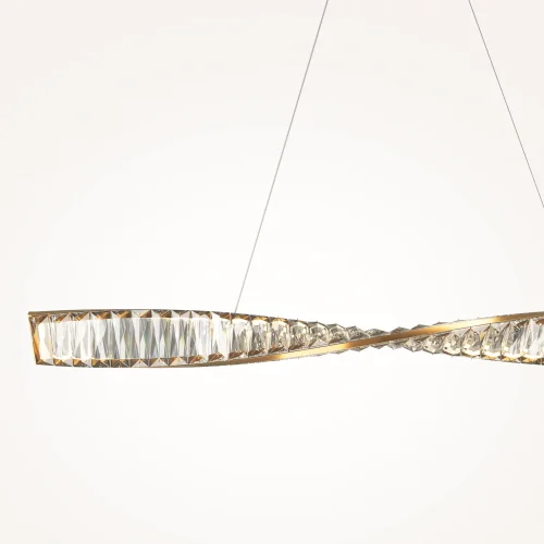 Светильник подвесной LED Krone P097PL-L28BS3K Maytoni прозрачный на 1 лампу, основание латунь в стиле современный линейный фото 11